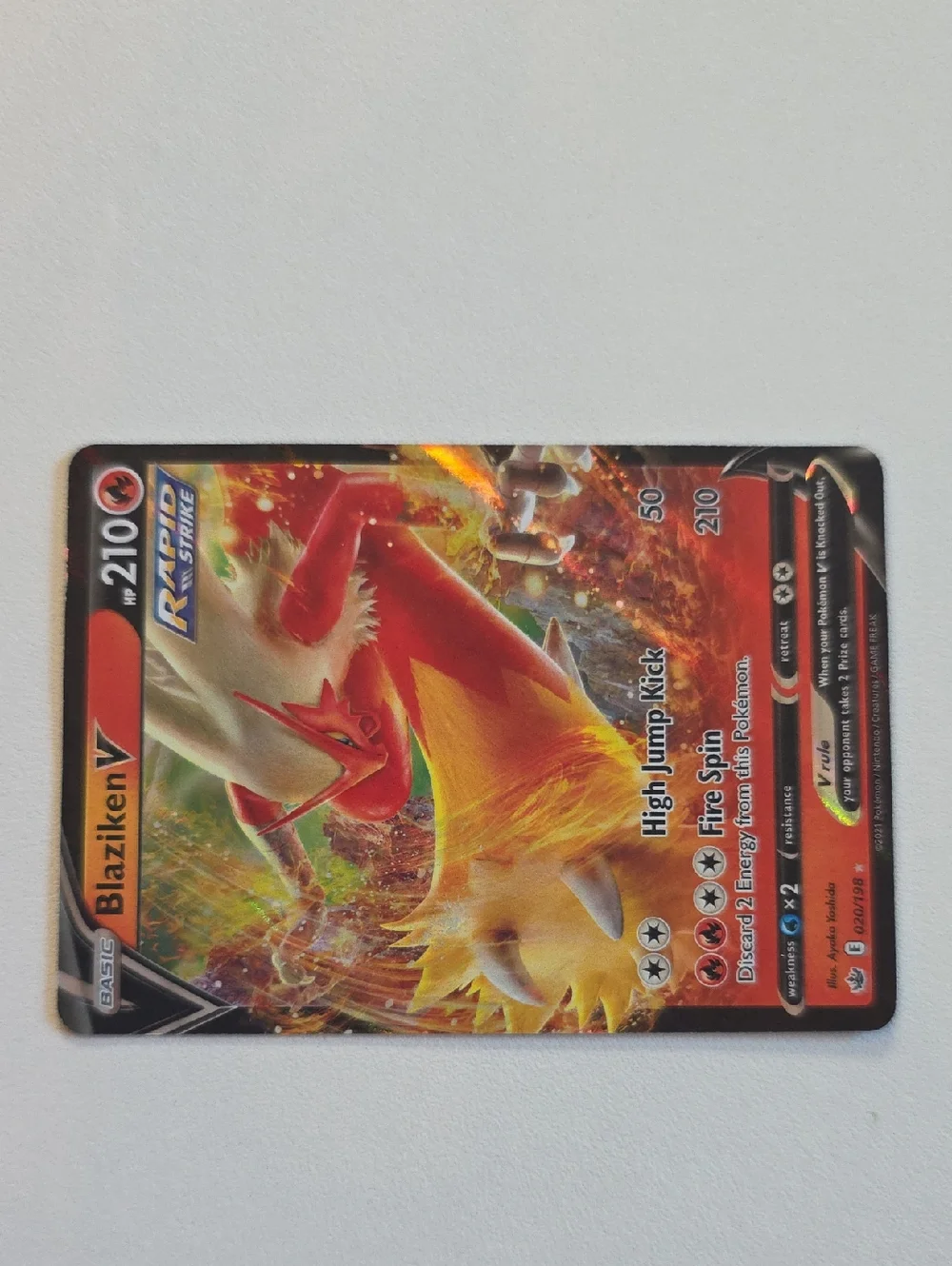 Pokemon Torchic, Combusken, Blaziken V Card